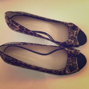 Franco Sarto Leopard Print kitten heels